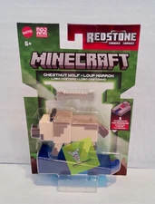 REDSTONE CHARGED Minecraft CHESTNUT WOLF Figure Collect Build TNT Cannon *READ*
