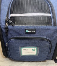 PetAmi Deluxe Pet Carrier Backpack for Small Cats and Dogs - Blue