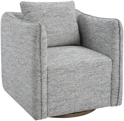 Uttermost 23820 Corben 30"W Hardwood Framed Polyester Accent - Blue - Picture 1 of 5