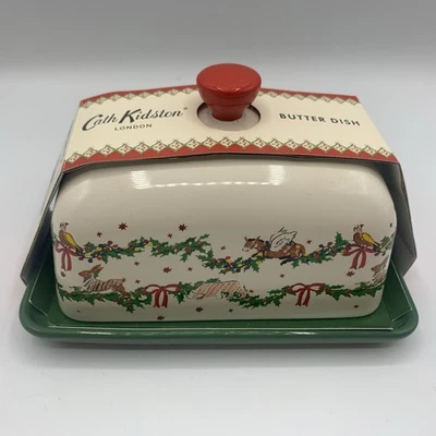TK Maxx X Cath Kidston Christmas Ceramic Butter Dish New