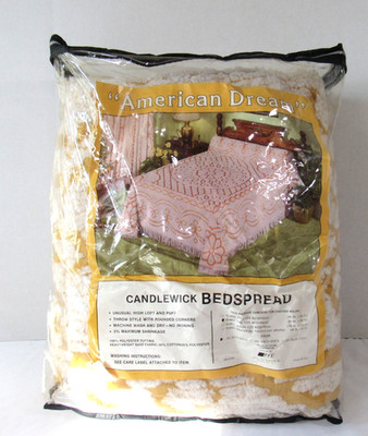Candlewick Chenille American Dream Soft Gold Full Bedspread VTG New Old Stock