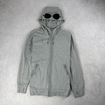 CP Company Full Zip Goggle Hoodie Medium Sweatshirt Grey Jumper Jacket 4697