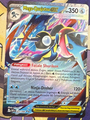 Pokemon Mega Quajutsu ex (CRI 022) Wachsendes Chaos Double Rare Deutsch NM