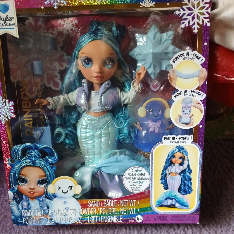 Rainbow High Winter Wonderland SKYLER BRADSHAW Fashion Doll w/Accessories, NEW💙