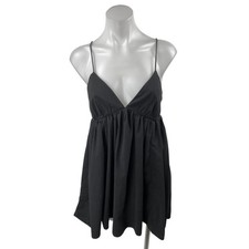Reformation Amara Black Sleeveless Cami Camisole MIni A-Line Tank Dress Size XS