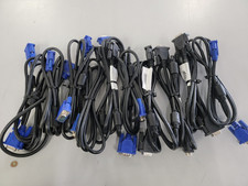 Lot of 10 Male VGA to Male VGA 6FT Cables 15 Pin USED CABLES - FAST SHIPPING 