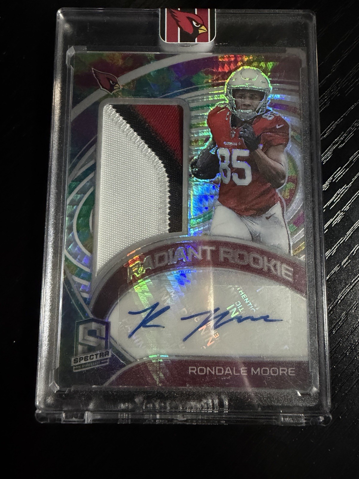 Rondale Moore Panini Spectra Radiant Rookie Patch Signatures #RM Base