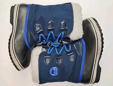 Sorel Yoot PAC Navy Waterproof Duck Winter Boots NC1962-465 Boys Youth Size 2