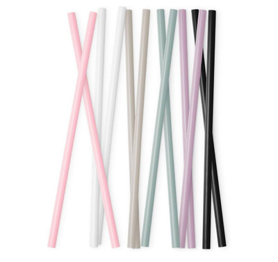 Simple Modern Plastic Reusable Straws 12 Count Trek Collection Assorted Colors