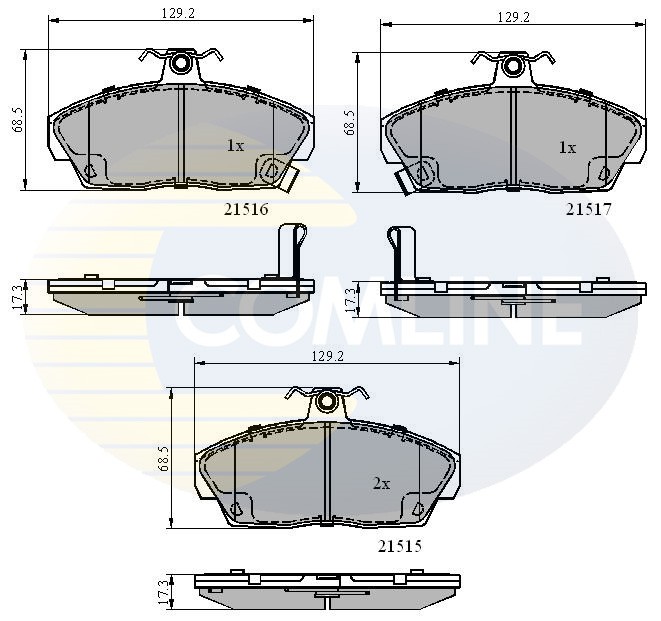 Front COMLINE CBP3232 Brake Pad Set, disc brake for ,HONDA,LAND ROVER,LOTUS,MG,R