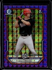 2026 Bowman Sam Petersen Chrome Purple Geometric Refractor 1st #/250 Nationals
