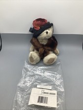 Boyds Bears Plush DIXIE HACKETT Fabric Teddy Bear Fur Shawl 918334-NEW