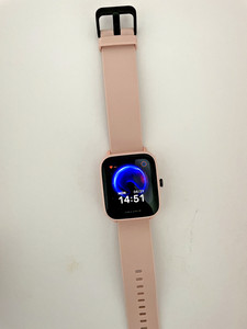 Amazfit Bip U Smartwatch mit 1,43 großem Farbdisplay 50 Zifferblättern rosa Dame