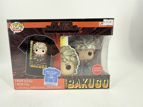 Funko Pop! Tee My Hero Academia Katsuki Bakugo Gamestop Exclusive Figure + Shirt