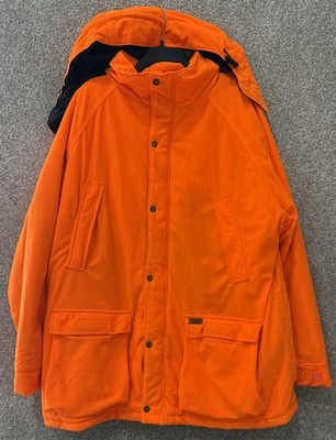 Woolrich Blaze Orange Hunting Hooded Insulated Parka Coat Jacket