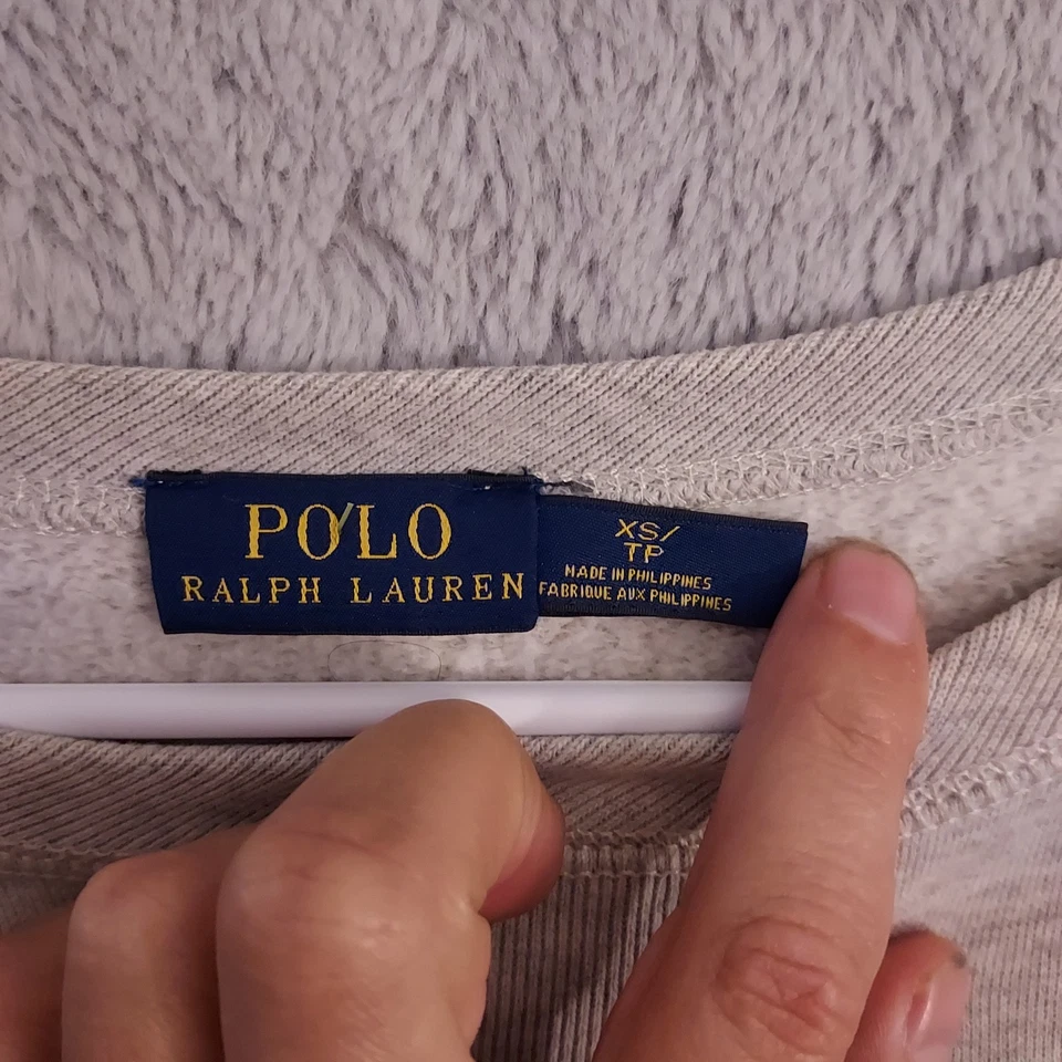 Sudadera Polo Ralph Lauren para mujer talla extra pequeña polar dobladillo dividido comfoy XS Foto 3 de 4
