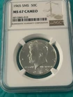 1965 SMS 50c Silver JFK Half-dollar MS 67 Cameo NGC🇺🇸