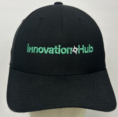 Innovation Hub SnapBack Hat Black Baseball Cap Yupoong Tech Startup Business