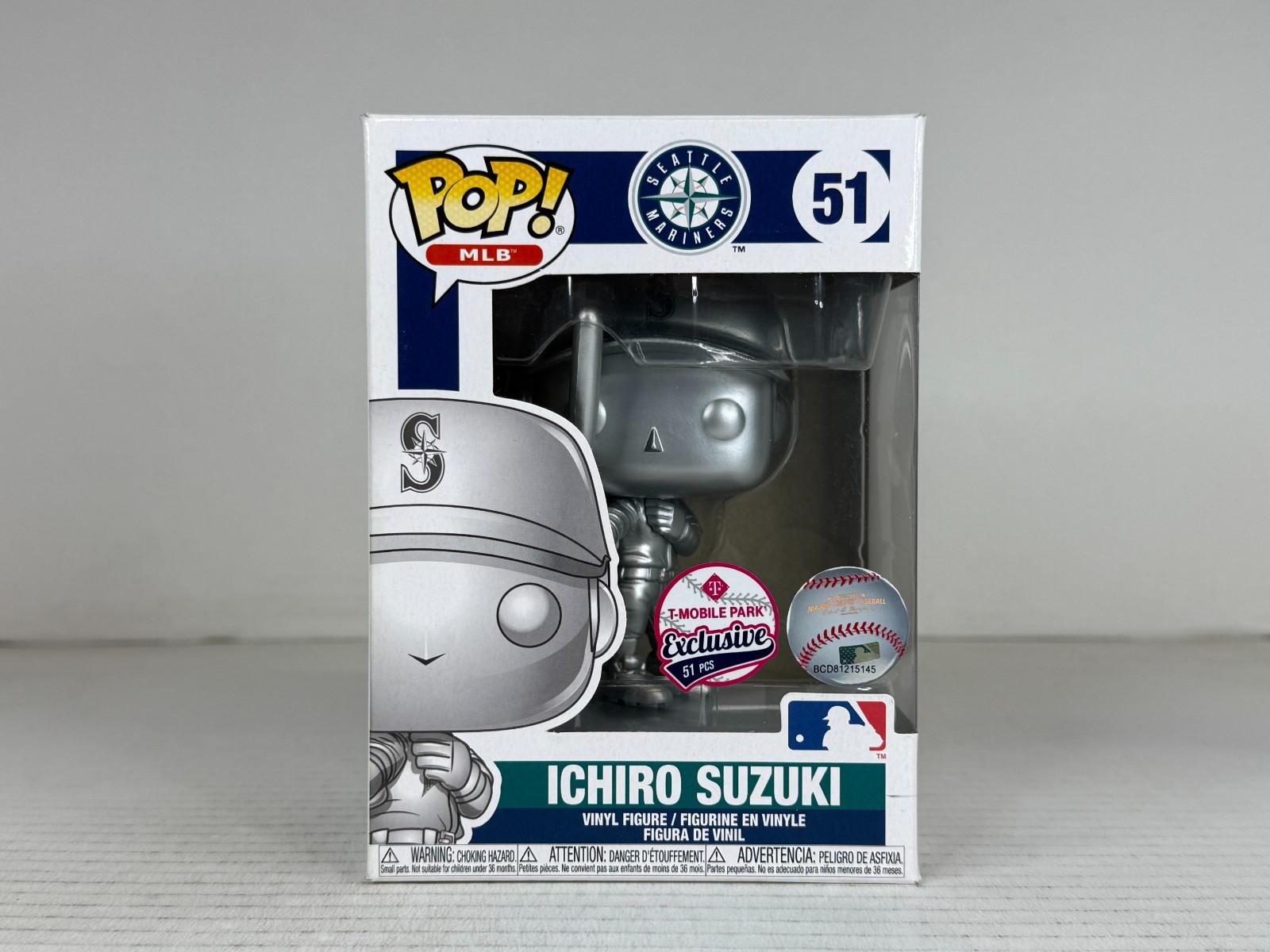 Vinilo Funko Pop - Mlb - Seattle Mariners - Ichiro Suzuki - #51 - 51 Piezas Cromo 2