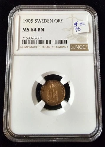 1905 SWEDEN ORE - NGC MS 64 BN