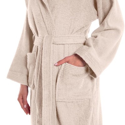 Caleffi Menorca Bademantel mit Kapuze Baumwolle Frottee Unisex