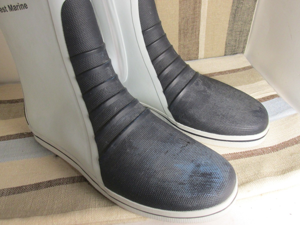 West Marine Sailing Boots Size 12 Ice Blue Deck Boot Anti 