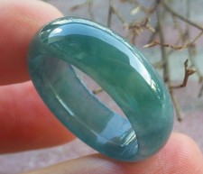 Video Certified Green Natural A JADE Jadeite Circle RING USA. 10.5    709797 AS