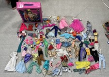 Vintage 1960s Barbie Clothes Lot With Barbie Box Huge Lot