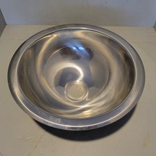 RV Stainless Steel Round Sink, 1-15/16" Hole, 11-1/2" Inner Dia, 13-5/8" Dia