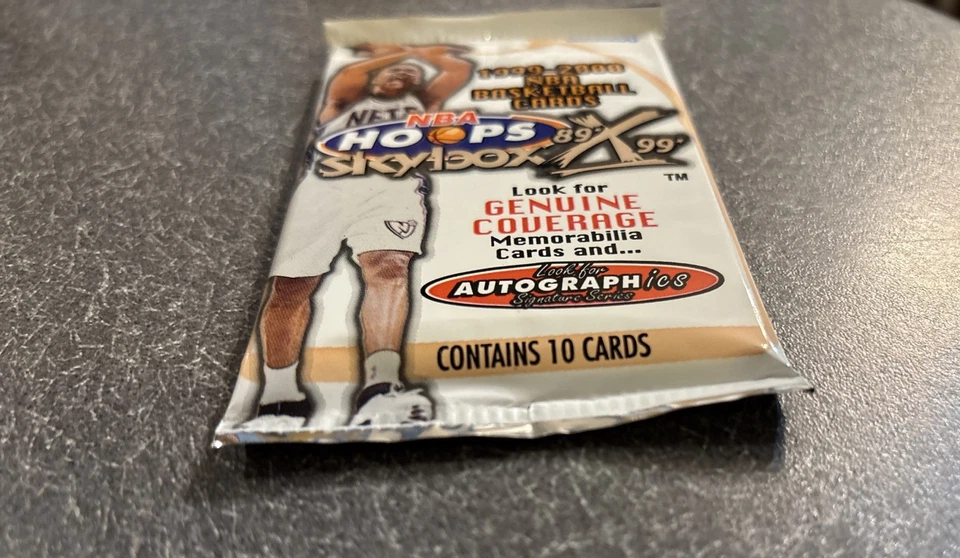 1999-2000 NBA Hoops Skybox 89X99 Sealed Hobby Pack 10 Cards Inserts, autos Rare - Image 3 of 4