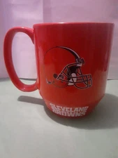 Vintage CLEVELAND BROWNS 12oz. Heavy  CERAMIC COFFEE MUG CUP The MEMORY COMPANY 