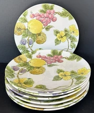 Mid Century Noritake Harvest Time 8782 Dinner Plates 10 1/2" Set of 7 Japan