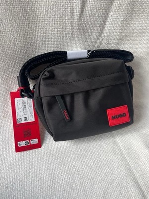 Hugo Boss HUGO Red Logo Ethon 3.0 Crossbody Schultertasche Schwarz 79£ UVP NEU Neu mit Etikett