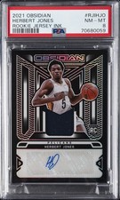 2021 PANINI OBSIDIAN ROOKIE JERSEY INK #RJIHJO HERBERT JONES RC AUTO 01/99 PSA 8