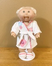 Vintage Cabbage Patch Splashin Kids Doll In Heart Robe Slippers And Swimsuit