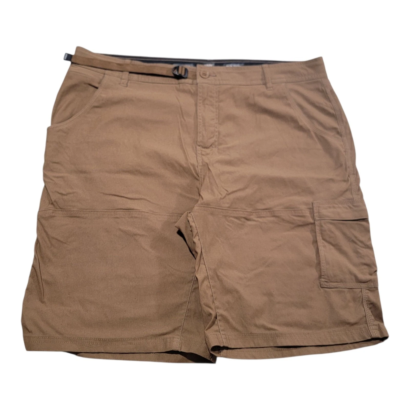 prAna Shorts Mens 40 Brown Breathe Outdoor Hiking Cargo Belted Quick Dry