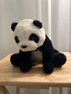 Ikea Kramig Panda Bear Stuffed Animal Plush Soft Floppy Kids Baby White Black 12