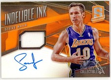 Steve Nash 2013-14 Panini Spectra Indelible Ink Patch Autograph Card #10 06/15