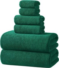 Soft 6 Piece Bath Towel Set - 2 Bath Sheets, 2 Hand Towels, 2 Washcloths - Highl