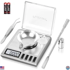 Fuzion Milligram Scale - 50g/0.001g Digital Scale for Jewelry, Powder, Reloading