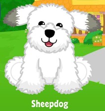 Webkinz Classic Sheepdog - hm880 - Virtual Adoption Code Only
