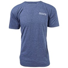 Glock Pistol Flag T-Shirt Heather Navy Cotton Short Sleeve