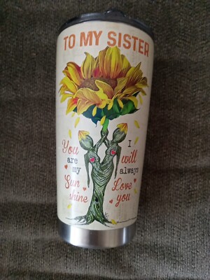 Vprintes Yellow Flower20oz Stainless Steel Tumbler For Sister Appreciation Gifts