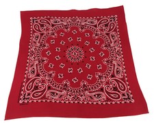 Vintage Hav-A-Hank Red Paisley Bandana 20.5  x 19.5  USA RN15187 B43