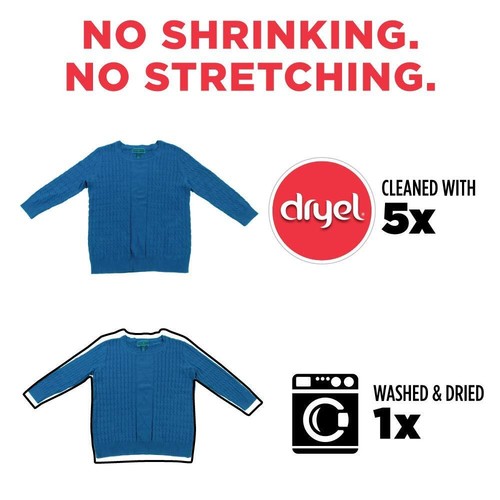 Dryel at Home Dry Cleaner Kit Steam Cleaning Safe for Delicates 30 Garments - Picture 7 of 8
