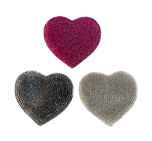 Herz Glitzer Patches zum Aufbügeln DIY Bügelbild für Kleidung Taschen Jeans Tuch - Bild 4 von 15