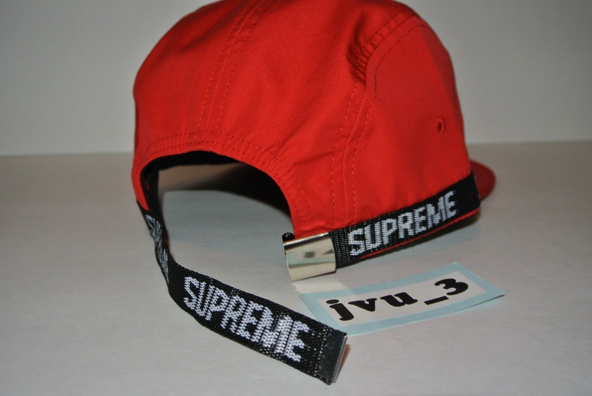 NEW SUPREME LOGO TAPE STRAP CAP RED ONE SIZE SS16 BOX LOGO 