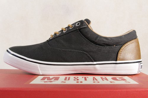 Mustang Zapatos de Cordones Zapatillas Zapatos Negro Tela Textil 1225 Nuevo - Imagen 3 de 8