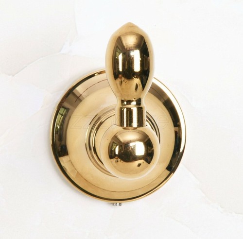 Gold Color Brass Wall Mounted Single Robe Hook Bathroom Wall Hook Hanger Zba882 - Picture 4 of 7