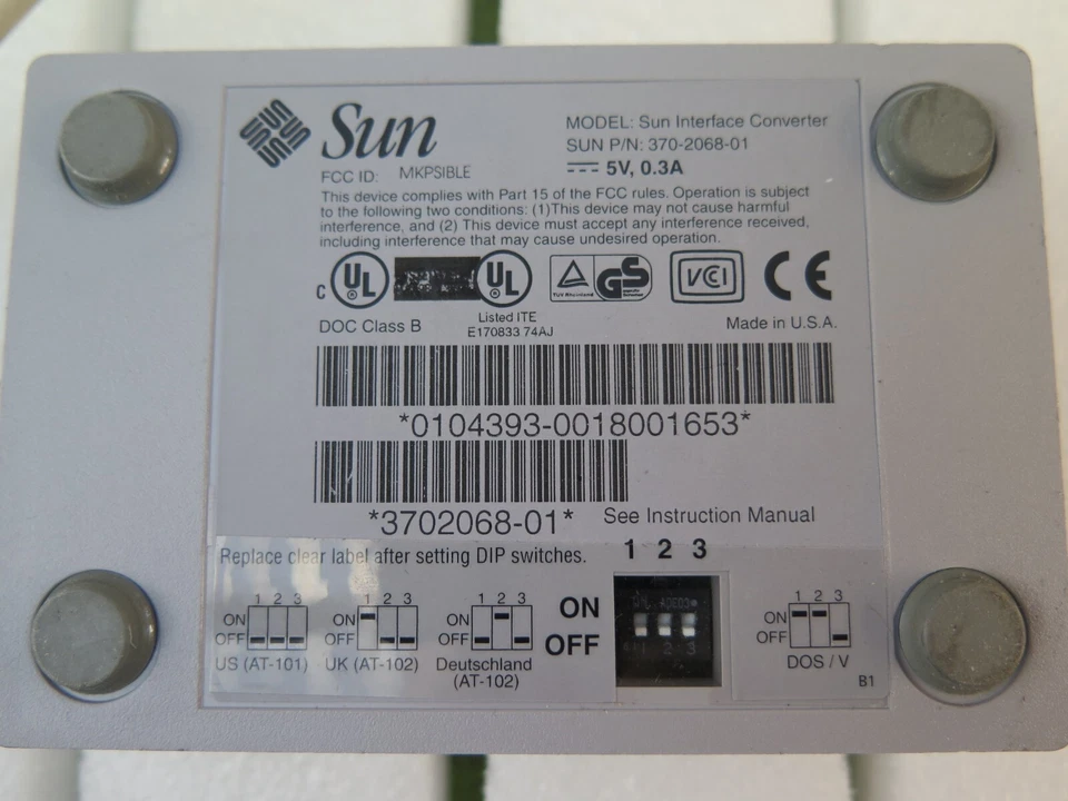 SUN 370-2068 MiniDIN-to-PS/2-keyboard&mouse KVM Adapter Interface Converter - Image 2 of 2